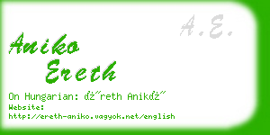 aniko ereth business card